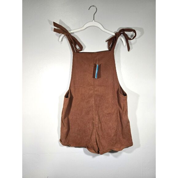 Other - NWT Cupshe Courdoroy Overall Shorts Swim Coverup Size Med